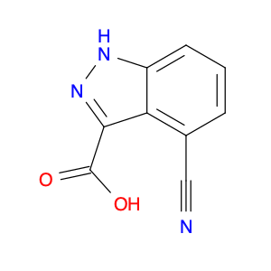 1H-Indazole-3-carboxylic acid, 4-cyano-