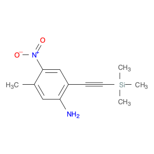 Benzenamine, 5-methyl-4-nitro-2-[2-(trimethylsilyl)ethynyl]-