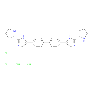 1009119-83-8 1H-Imidazole, 5,5'-[1,1'-biphenyl]-4,4'-diylbis[2-(2S)-2-pyrrolidinyl-, hydrochloride (1:4)