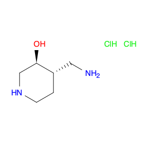 3-Piperidinol, 4-(aminomethyl)-, hydrochloride (1:2), (3R,4R)-rel-