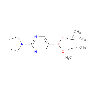 1015242-07-5 Pyrimidine, 2-(1-pyrrolidinyl)-5-(4,4,5,5-tetramethyl-1,3,2-dioxaborolan-2-yl)-