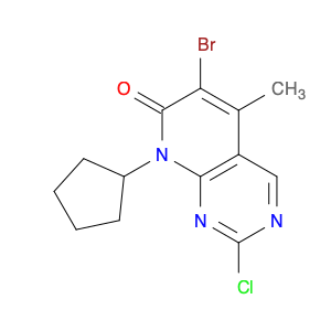 Pyrido[2,3-d]pyrimidin-7(8H)-one, 6-bromo-2-chloro-8-cyclopentyl-5-methyl-