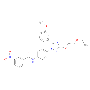 1047578-58-4 Benzamide, N-[4-[3-(2-ethoxyethoxy)-5-(3-methoxyphenyl)-1H-1,2,4-triazol-1-yl]phenyl]-3-nitro-