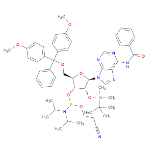 104992-55-4 Adenosine, N-benzoyl-5'-O-[bis(4-methoxyphenyl)phenylmethyl]-2'-O-[(1,1-dimethylethyl)dimethylsilyl]-, 3'-[2-cyanoethyl N,N-bis(1-methylethyl)phosphoramidite]