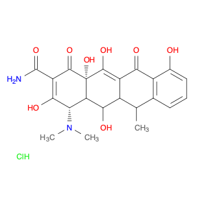 10592-13-9 2-Naphthacenecarboxamide,4-(dimethylamino)-1,4,4a,5,5a,6,11,12a-octahydro-3,5,10,12,12a-pentahydroxy-6-methyl-1,11-dioxo-, monohydrochloride,(4S,4aR,5S,5aR,6R,12aS)-