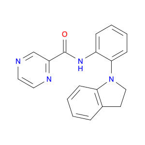 1100121-56-9 2-Pyrazinecarboxamide, N-[2-(2,3-dihydro-1H-indol-1-yl)phenyl]-