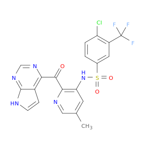 1100318-47-5 4-Chloro-N-[5-methyl-2-[7H-pyrrolo[2,3-d]pyrimidine-4-carbonyl]-3-pyridyl]-3-(trifluoromethyl)benzenesulfonamide