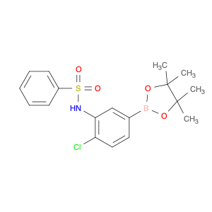 N-(2-chloro-5-(4,4,5,5-tetramethyl-1,3,2-dioxaborolan-2-yl)phenyl)benzenesulfonamide