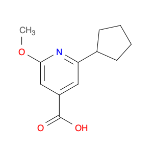 1122089-67-1 2-cyclopentyl-6-methoxypyridine-4-carboxylic acid