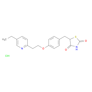 112529-15-4 5-[4-[2-(5-Ethyl-2-pyridyl)ethoxy]benzyl]thiazolidine-2,4-dione hydrochloride