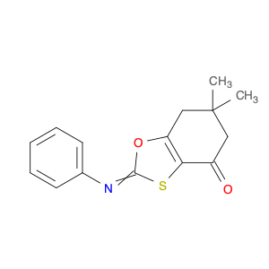 1,3-Benzoxathiol-4(5H)-one, 6,7-dihydro-6,6-dimethyl-2-(phenylimino)-