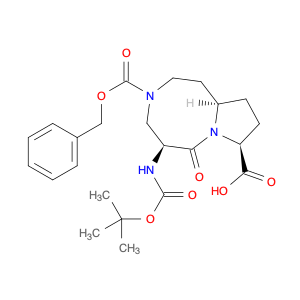 1151889-89-2 3-(Phenylmethyl) (5S,8S,10aR)-5-[[(1,1-dimethylethoxy)carbonyl]amino]octahydro-6-oxopyrrolo[1,2-a][1,5]diazocine-3,8(4H)-dicarboxylate