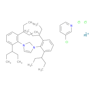 1158652-41-5 Palladium, [1,3-bis[2,6-bis(1-ethylpropyl)phenyl]-1,3-dihydro-2H-imidazol-2-ylidene]dichloro(3-chloropyridine-κN)-, (SP-4-1)-