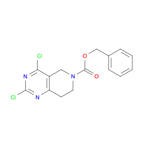 Pyrido[4,3-d]pyrimidine-6(5H)-carboxylic acid, 2,4-dichloro-7,8-dihydro-, phenylmethyl ester