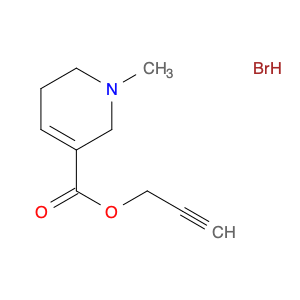 116511-28-5 3-Pyridinecarboxylic acid, 1,2,5,6-tetrahydro-1-methyl-, 2-propyn-1-yl ester, hydrobromide (1:1)