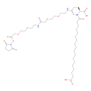 1169630-40-3 18-[[(1S)-1-carboxy-4-[2-[2-[2-[2-[2-[2-(2,5-dioxopyrrolidin-1-yl)oxy-2-oxo-ethoxy]ethoxy]ethylamino]-2-oxo-ethoxy]ethoxy]ethylamino]-4-oxo-butyl]amino]-18-oxo-octadecanoic acid