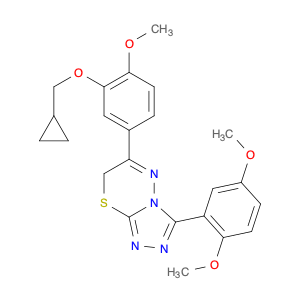 1172617-14-9 7H-1,2,4-Triazolo[3,4-b][1,3,4]thiadiazine, 6-[3-(cyclopropylmethoxy)-4-methoxyphenyl]-3-(2,5-dimethoxyphenyl)-