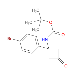 Carbamic acid, N-[1-(4-bromophenyl)-3-oxocyclobutyl]-, 1,1-dimethylethyl ester