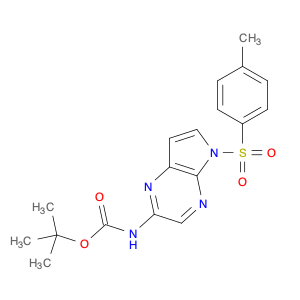 1201187-44-1 Carbamic acid, N-[5-[(4-methylphenyl)sulfonyl]-5H-pyrrolo[2,3-b]pyrazin-2-yl]-, 1,1-dimethylethyl ester