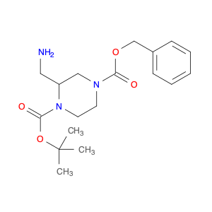 1202800-72-3 4-BENZYL 1-TERT-BUTYL 2-(AMINOMETHYL)PIPERAZINE-1,4-DICARBOXYLATE