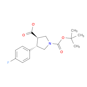 1,3-Pyrrolidinedicarboxylic acid, 4-(4-fluorophenyl)-, 1-(1,1-dimethylethyl) ester, (3R,4S)-rel-