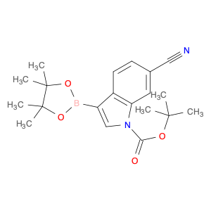 1H-Indole-1-carboxylic acid, 6-cyano-3-(4,4,5,5-tetramethyl-1,3,2-dioxaborolan-2-yl)-, 1,1-dimethylethyl ester