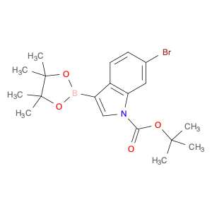 1218790-27-2 1H-Indole-1-carboxylic acid, 6-bromo-3-(4,4,5,5-tetramethyl-1,3,2-dioxaborolan-2-yl)-, 1,1-dimethylethyl ester