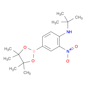 1218791-23-1 Benzenamine, N-(1,1-dimethylethyl)-2-nitro-4-(4,4,5,5-tetramethyl-1,3,2-dioxaborolan-2-yl)-