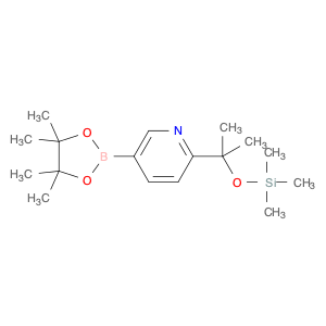 1228014-10-5 Pyridine, 2-[1-methyl-1-[(trimethylsilyl)oxy]ethyl]-5-(4,4,5,5-tetramethyl-1,3,2-dioxaborolan-2-yl)-