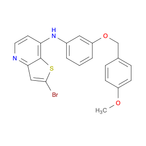 1228102-89-3 Thieno[3,2-b]pyridin-7-amine, 2-bromo-N-[3-[(4-methoxyphenyl)methoxy]phenyl]-