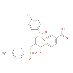 124243-00-1 Benzoic acid,4-[3-[(4-methylphenyl)sulfonyl]-2-[[(4-methylphenyl)sulfonyl]methyl]-1-oxopropyl]-