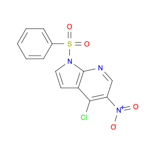 1H-Pyrrolo[2,3-b]pyridine, 4-chloro-5-nitro-1-(phenylsulfonyl)-