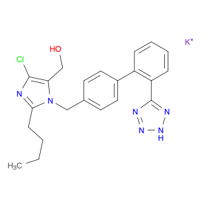 124750-99-8 1H-Imidazole-5-methanol, 2-butyl-4-chloro-1-[[2'-(2H-tetrazol-5-yl)[1,1'-biphenyl]-4-yl]methyl]-, potassium salt (1:1)