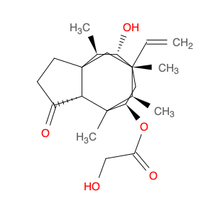 125-65-5 Acetic acid, hydroxy-,(3aS,4R,5S,6S,8R,9R,9aR,10R)-6-ethenyldecahydro-5-hydroxy-4,6,9,10-tetramethyl-1-oxo-3a,9-propano-3aH-cyclopentacycloocten-8-ylester