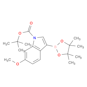 1256360-00-5 1H-Indole-1-carboxylic acid, 6-methoxy-3-(4,4,5,5-tetramethyl-1,3,2-dioxaborolan-2-yl)-, 1,1-dimethylethyl ester