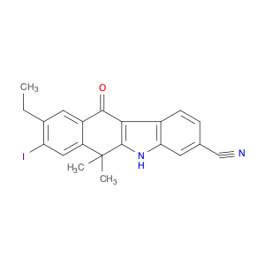 1256584-80-1 5H-Benzo[b]carbazole-3-carbonitrile, 9-ethyl-6,11-dihydro-8-iodo-6,6-dimethyl-11-oxo-