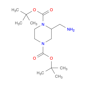 1256815-07-2 1,4-Piperazinedicarboxylic acid, 2-(aminomethyl)-, 1,4-bis(1,1-dimethylethyl) ester