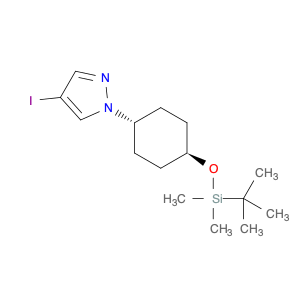 1257997-18-4 1H-Pyrazole, 1-[trans-4-[[(1,1-dimethylethyl)dimethylsilyl]oxy]cyclohexyl]-4-iodo-