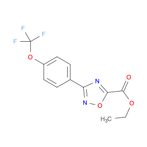 1258269-03-2 ethyl 3-[4-(trifluoromethoxy)phenyl]-1,2,4-oxadiazole-5-carboxylate