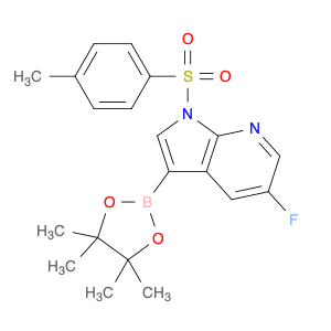 1H-Pyrrolo[2,3-b]pyridine, 5-fluoro-1-[(4-methylphenyl)sulfonyl]-3-(4,4,5,5-tetramethyl-1,3,2-dioxaborolan-2-yl)-