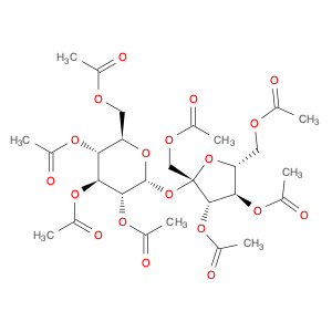 α-D-Glucopyranoside, 1,3,4,6-tetra-O-acetyl-β-D-fructofuranosyl, 2,3,4,6-tetraacetate