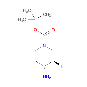 1-Piperidinecarboxylic acid, 4-amino-3-fluoro-, 1,1-dimethylethyl ester, (3R,4R)-