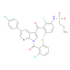 1262985-23-8 1-PropanesulfonaMide, N-[3-[[5-(4-chlorophenyl)-1-(2,6-dichlorobenzoyl)-1H-pyrrolo[2,3-b]pyridin-3-yl]carbonyl]-2,4-difluorophenyl]-