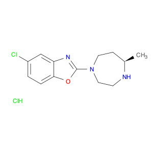 Benzoxazole, 5-chloro-2-[(5R)-hexahydro-5-methyl-1H-1,4-diazepin-1-yl]-, hydrochloride (1:1)