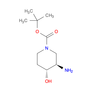 1-Piperidinecarboxylic acid, 3-amino-4-hydroxy-, 1,1-dimethylethyl ester, (3R,4R)-rel-