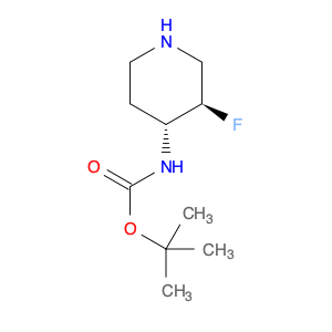 Carbamic acid, N-[(3R,4R)-3-fluoro-4-piperidinyl]-, 1,1-dimethylethyl ester, rel-