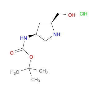 1-Pyrrolidinecarboxylic acid, 4-amino-2-(hydroxymethyl)-, 1,1-dimethylethyl ester, hydrochloride (1:1), (2S,4S)-