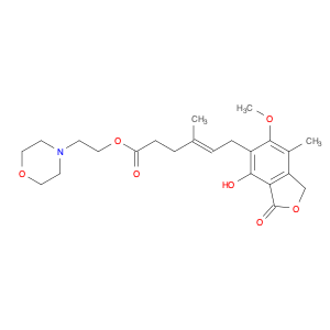 128794-94-5 4-Hexenoic acid, 6-(1,3-dihydro-4-hydroxy-6-methoxy-7-methyl-3-oxo-5-isobenzofuranyl)-4-methyl-, 2-(4-morpholinyl)ethyl ester, (4E)-