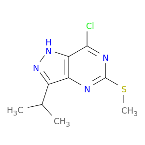 1289139-31-6 1H-Pyrazolo[4,3-d]pyriMidine, 7-chloro-3-(1-Methylethyl)-5-(Methylthio)-