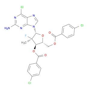 1294481-82-5 9H-Purin-2-amine, 9-[(2R)-3,5-bis-O-(4-chlorobenzoyl)-2-deoxy-2-fluoro-2-methyl-β-D-erythro-pentofuranosyl]-6-chloro-